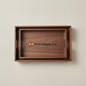Wooden Serving Trays Set